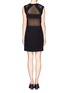 Figure View - Click To Enlarge - SANDRO - Risette mesh back jersey dress