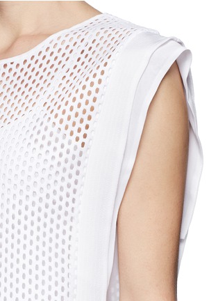 Detail View - Click To Enlarge - SANDRO - 'Exhalté' sheer side mesh top
