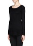 Front View - Click To Enlarge - SANDRO - 'Soleil' eyelet knit racer back sweater