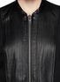 Detail View - Click To Enlarge - HELMUT LANG - Sweatshirt jersey leather jacket