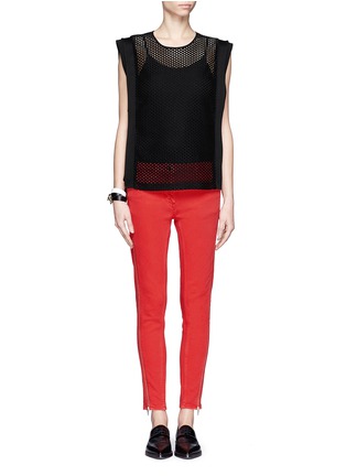 Detail View - Click To Enlarge - SANDRO - Papaye zip outseam cropped jeans
