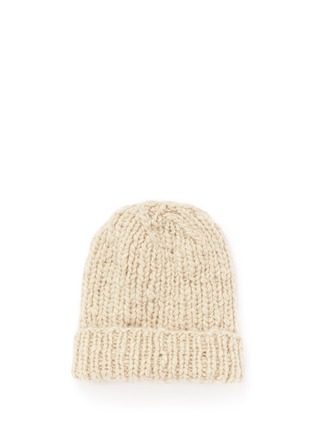 Figure View - Click To Enlarge - THE ELDER STATESMAN - 'Straight Ski' chunky knit cashmere beanie