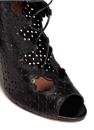 Detail View - Click To Enlarge - TABITHA SIMMONS - 'Bonai' perforated leather lace-up boots
