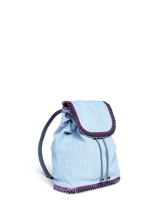 Detail View - Click To Enlarge - STELLA MCCARTNEY - 'Falabella' denim flap backpack
