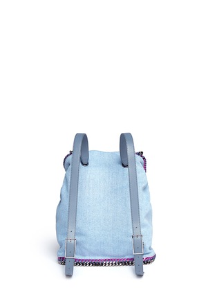 Back View - Click To Enlarge - STELLA MCCARTNEY - 'Falabella' denim flap backpack