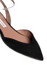 Detail View - Click To Enlarge - TABITHA SIMMONS - 'Vera' metallic strap suede flat sandals