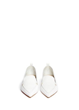 Figure View - Click To Enlarge - NICHOLAS KIRKWOOD - Grainy leather point-toe loafers