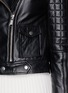 Detail View - Click To Enlarge - WHISTLES - Ronnie quilt sleeve crop biker jacket