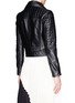 Back View - Click To Enlarge - WHISTLES - Ronnie quilt sleeve crop biker jacket