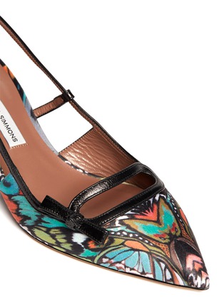 Detail View - Click To Enlarge - TABITHA SIMMONS - Eddie butterfly print satin pumps