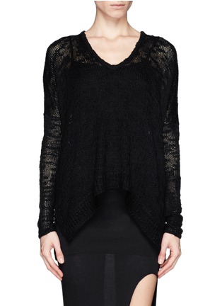 Main View - Click To Enlarge - HELMUT LANG - Irregular open knit sweater