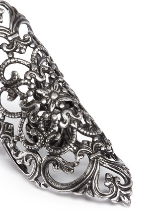 Detail View - Click To Enlarge - ELA STONE - 'Dentelle' lace filigree ring