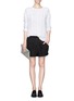 Figure View - Click To Enlarge - HELMUT LANG - Dent pleat front shorts