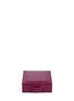 Main View - Click To Enlarge - SMYTHSON - 'Mara' croc embossed leather jewellery box - Dark Berry