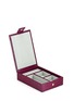Figure View - Click To Enlarge - SMYTHSON - 'Mara' croc embossed leather jewellery box - Dark Berry