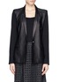 Main View - Click To Enlarge - HELMUT LANG - Ink leather wool combo blazer