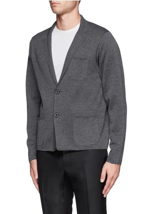 Front View - Click To Enlarge - LANVIN - Patch pocket Merino wool cardigan