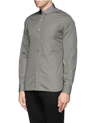 Front View - Click To Enlarge - LANVIN - Grosgrain collar poplin shirt