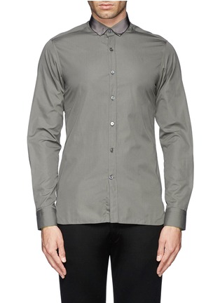 Main View - Click To Enlarge - LANVIN - Grosgrain collar poplin shirt