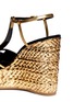 Detail View - Click To Enlarge - SERGIO ROSSI - Puzzle suede metallic espadrille wedge sandals