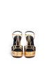 Figure View - Click To Enlarge - SERGIO ROSSI - Puzzle suede metallic espadrille wedge sandals