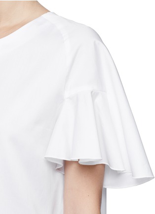 Detail View - Click To Enlarge - SEE BY CHLOÉ - Poplin back panel cotton twill top
