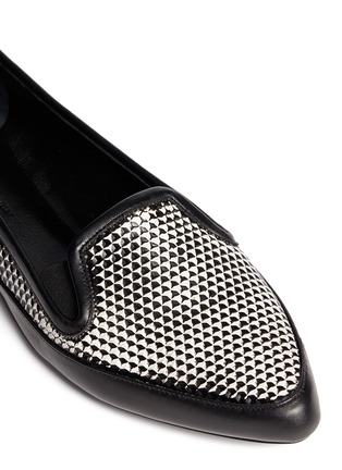 Detail View - Click To Enlarge - PROENZA SCHOULER - Geometric effect leather slip-ons