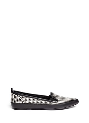 Main View - Click To Enlarge - PROENZA SCHOULER - Geometric effect leather slip-ons