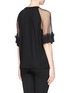 Back View - Click To Enlarge - SEE BY CHLOÉ - Lace sleeve T-shirt
