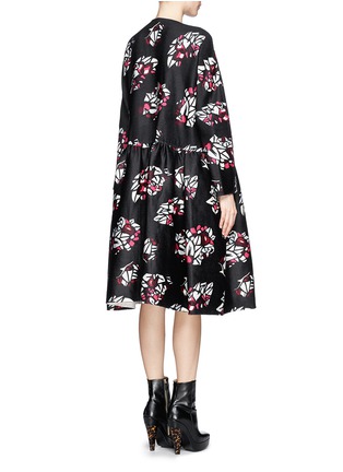 Back View - Click To Enlarge - MS MIN - Oversized floral print wool-cashmere coat