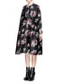 Figure View - Click To Enlarge - MS MIN - Oversized floral print wool-cashmere coat
