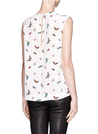 Back View - Click To Enlarge - EQUIPMENT - Insect print silk tank top