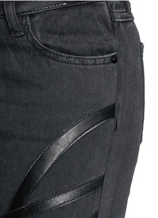 Detail View - Click To Enlarge - EACH X OTHER - x Fabio Paleari leather band skinny jeans