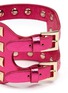 Detail View - Click To Enlarge - VALENTINO GARAVANI - 'Rockstud' cutout metallic leather bracelet