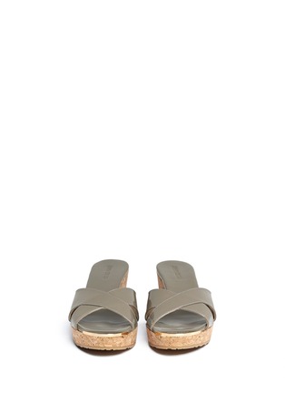 Figure View - Click To Enlarge - JIMMY CHOO - Panna cork demi wedge sandals