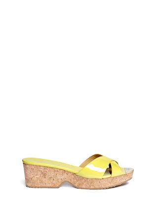 Main View - Click To Enlarge - JIMMY CHOO - Panna cork demi wedge sandals
