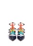 Front View - Click To Enlarge - ANYA HINDMARCH - 'Apex' geometric nappa leather caged sandals