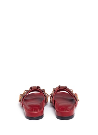 Back View - Click To Enlarge - ANYA HINDMARCH - 'Flip' geometric circus leather slide sandals