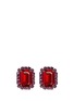 Main View - Click To Enlarge - KENNETH JAY LANE - Emerald cut stone glass crystal clip earrings