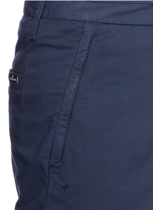 Detail View - Click To Enlarge - STONE ISLAND - Garment dye poplin Bermuda shorts