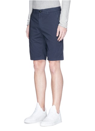 Front View - Click To Enlarge - STONE ISLAND - Garment dye poplin Bermuda shorts