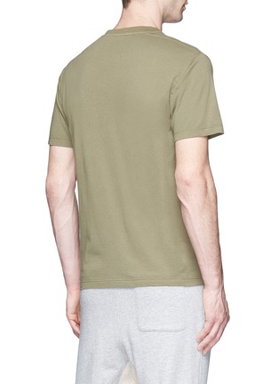 Back View - Click To Enlarge - STONE ISLAND - Logo print garment dye T-shirt