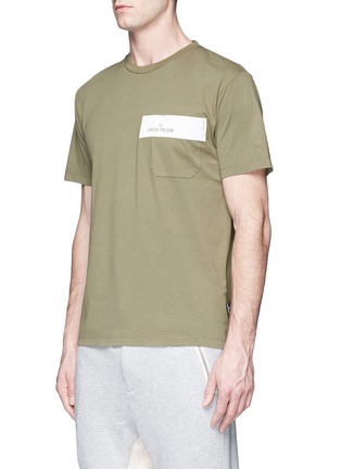 Front View - Click To Enlarge - STONE ISLAND - Logo print garment dye T-shirt