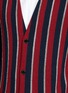 Detail View - Click To Enlarge - SAINT LAURENT - Metallic stripe wool cardigan