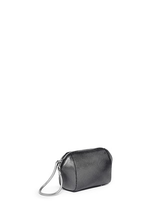 Front View - Click To Enlarge - ALEXANDER WANG - 'Chastity' small metallic pouch