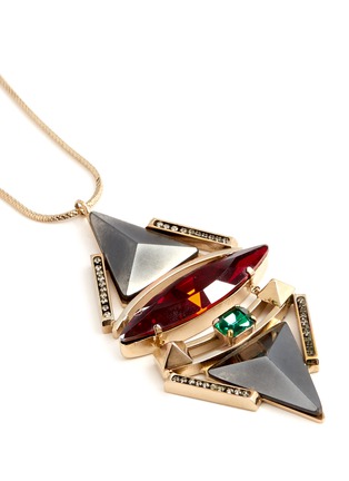 Detail View - Click To Enlarge - IOSSELLIANI - Pyramid crystal pendant necklace