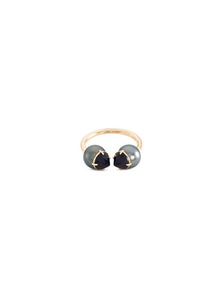 Main View - Click To Enlarge - TASAKI - 'Refined Rebellion' spinel Tahitian pearl 18k yellow gold ring