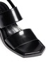 Detail View - Click To Enlarge - MARNI - Notched metal heel leather sandals