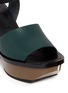 Detail View - Click To Enlarge - MARNI - Colourblock acetate wedge platform leather sandals