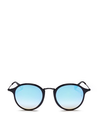 Main View - Click To Enlarge - RAY-BAN - 'Round Fleck Flash' acetate gradient mirror sunglasses